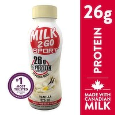 Milk 2 Go Sport - Vanilla Milk Protein Shake, 325 Millilitre