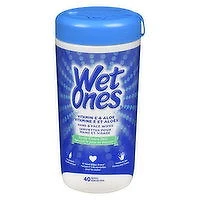 Wet Ones - Hand & Face Wipes, Vitamin E & Aloe, 40 Each