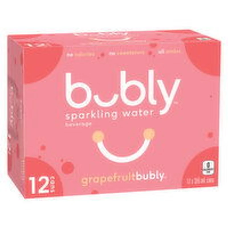 Bubly - Sparkling Water Grapefruit 355 mL Cans, 12 Each