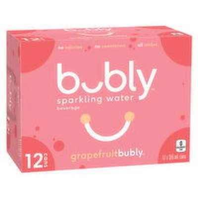 Bubly - Sparkling Water Grapefruit 355 mL Cans, 12 Each