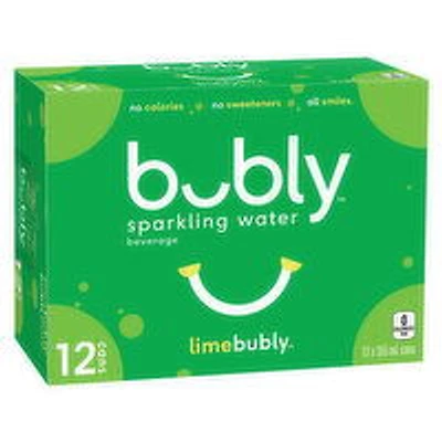 Bubly - Sparkling Water Lime 355 mL Cans, 12 Each