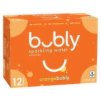 Bubly - Sparkling Water Orange 355 mL Cans, 12 Each