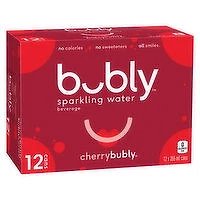 Bubly - Sparkling Water Cherry 355 mL Cans, 12 Each