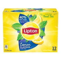 Lipton - Iced Tea 40% Less Sugar, Lemon 340mL, 12 Each