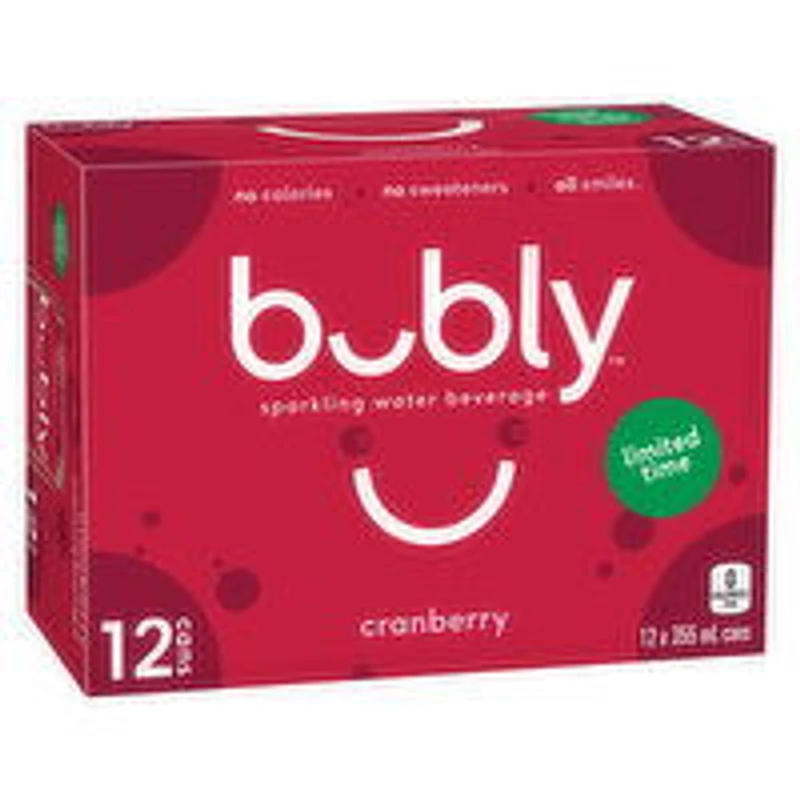 Bubly - Sparkling Water Cranberry, 12 Each