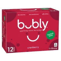 Bubly - Sparkling Water Cranberry, 12 Each