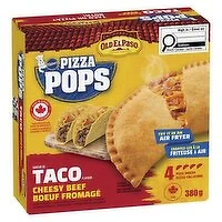 Pillsbury - Pizza Pops, Old El Paso Taco Cheesy Beef - 4 Pack, 380 Gram