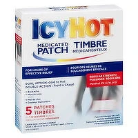 Icy Hot - Medicated Patches Regular Strength Dual Action Cold to Hot - Large, 5 Each