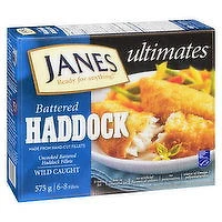 Janes - Haddock Battered Fillets - Genuine Scottish, 575 Gram