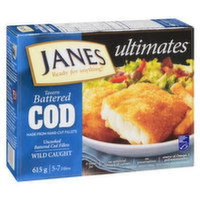 Janes - Cod Fillets - Tavern Battered, 615 Gram