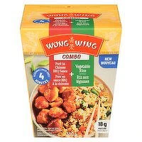Wong Wing - Combo BBQ Pork- Veg Rice, 18 Gram