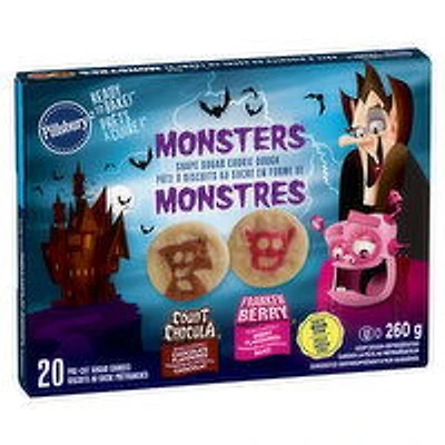 Pillsbury - Ready to Bake Monsters Sugar Cookies, 260 Gram