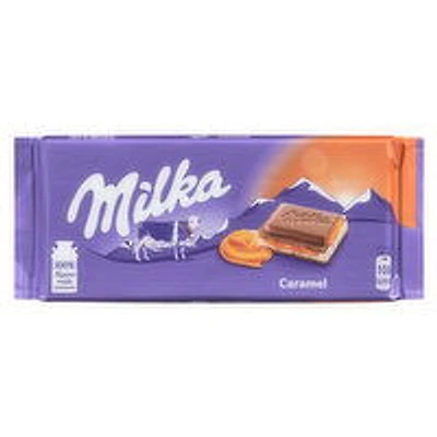 Milka - Milk Chocolate Confection with Caramel Filling, 100 Gram
