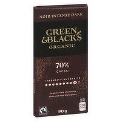 GREEN & BLACK'S - Organic Dark Chocolate - 70% Cacao, 90 Gram