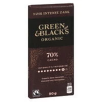 GREEN & BLACK'S - Organic Dark Chocolate - 70% Cacao, 90 Gram