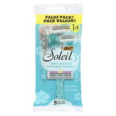 BIC - Simply Sensitive Razors, 5 Each