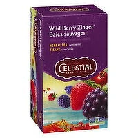 Celestial Seasonings - Herbal Tea - Wild Berry Zinger, 20 Each