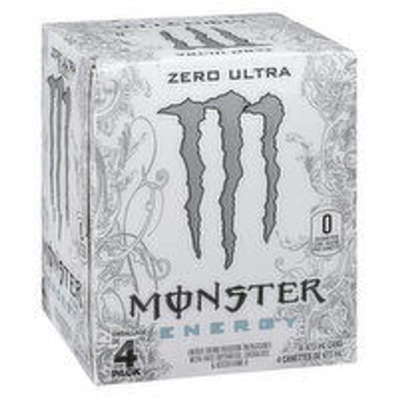 Monster - Energy Drink Zero Ultra, 4 Each