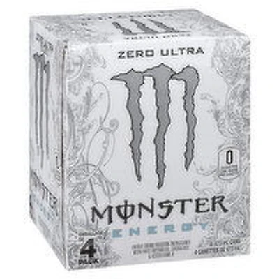 Monster - Energy Drink Zero Ultra, 4 Each