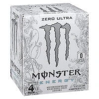 Monster - Energy Drink Zero Ultra, 4 Each
