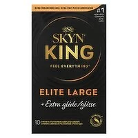 SKYN - King Elite Large Extra Glide, 10 Each