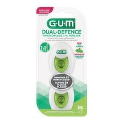 GUM - GUM Dual Defence Twisted Floss, 2 Each