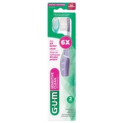 GUM - Technique Sensitive Clean Toothbrush, Ultra Soft, 2 Pack, 1 Each