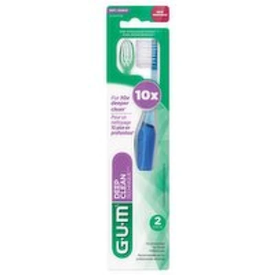 GUM - Deep Clean Technique Soft Toothbrush, 2 Each