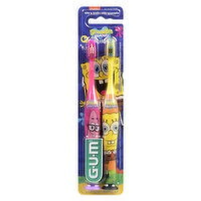 GUM - SpongeBob Toothbrush, Ultra Soft, 2 Pack, 1 Each