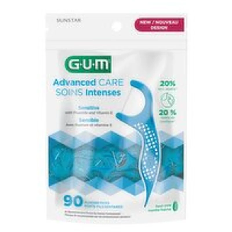 GUM - Eez-Thru Flossers Icy Mint, 90 Each