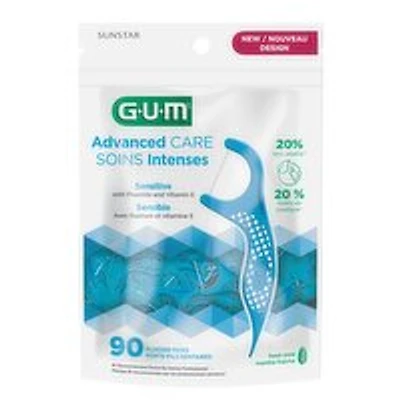 GUM - Eez-Thru Flossers Icy Mint, 90 Each