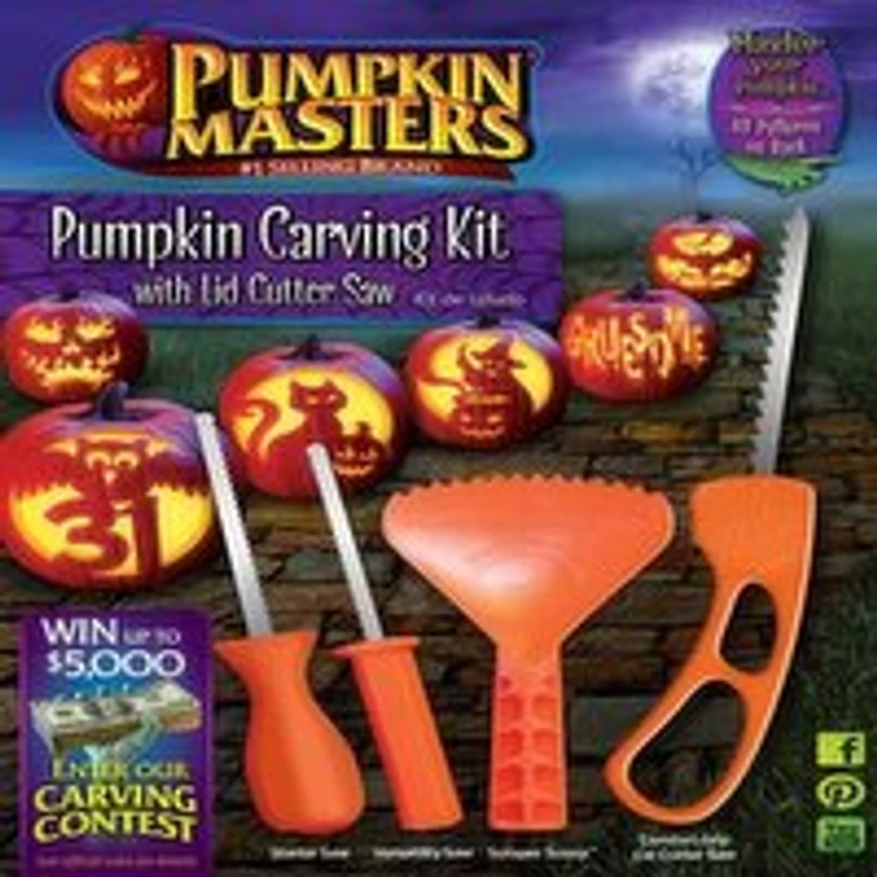 Pumpkin Masters - Carving Kit with Lid Cutter Saw, 1 Each