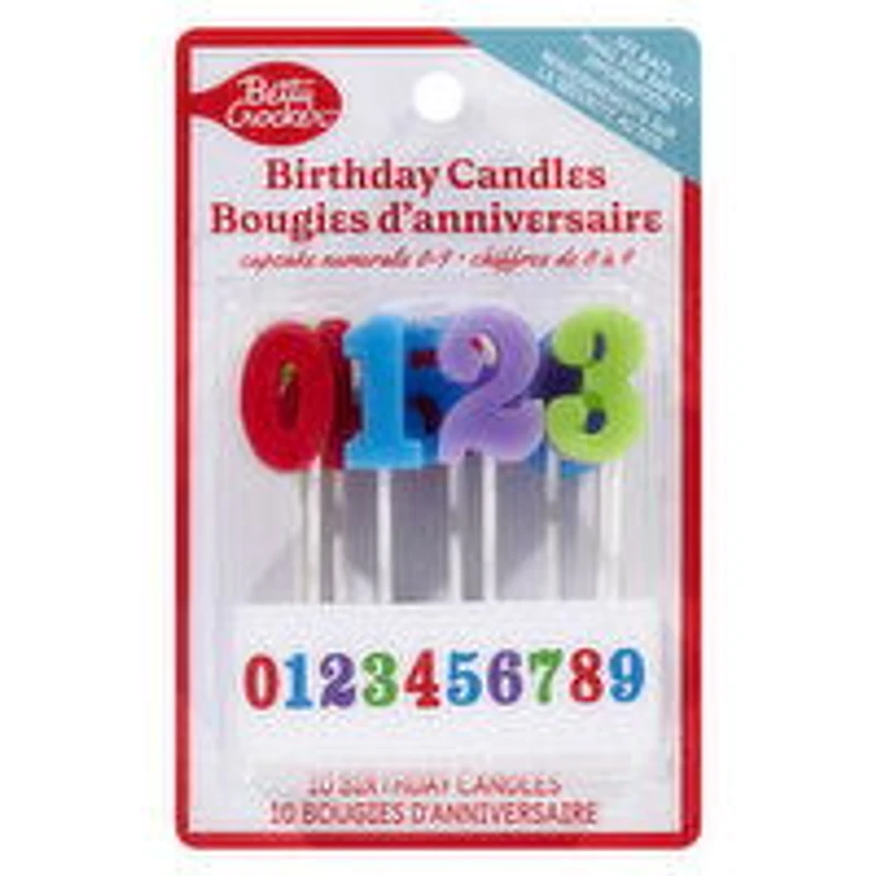 Betty Crocker - Numbers 0-9 Candles, 10 Each
