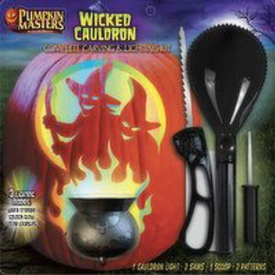 Pumpkin Masters - Wicked Cauldron Complete Carving & Lightning Kit, 1 Each