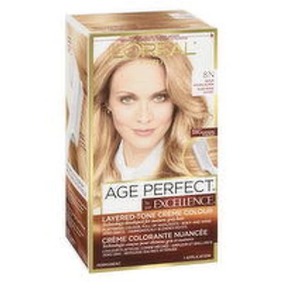 L'Oreal - Excellence Age Perfect 8N Medium Natural Blonde, 1 Each