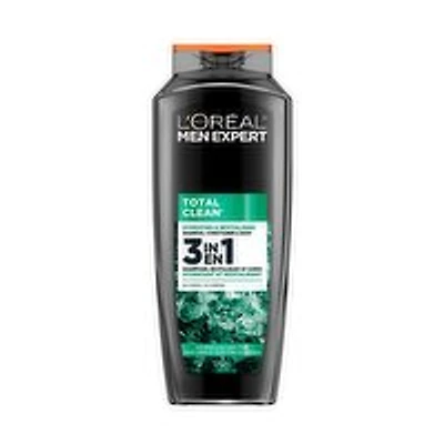 L'Oreal - Men Expert 3in1 Total Clean Shampoo, Conditioner & Body, 375 Millilitre