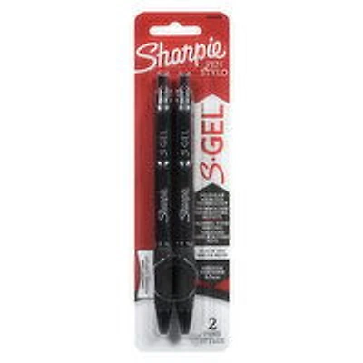 Sharpie - Black Ink Medium Pens, 2 Each