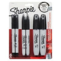 Sharpie - Permanent Markers, Mixed Tip Variety Pack, 6 Each