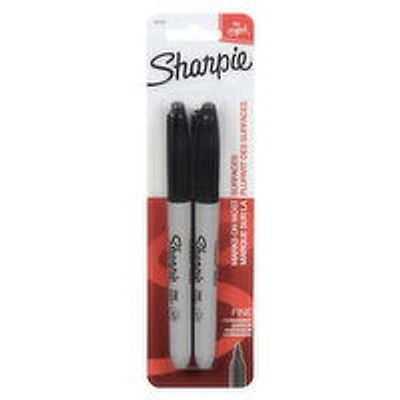 Sharpie - Marker Fine - Black, 2 Each