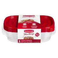 Rubbermaid - Take Alongs Rectangles Food Containers, 3 Each