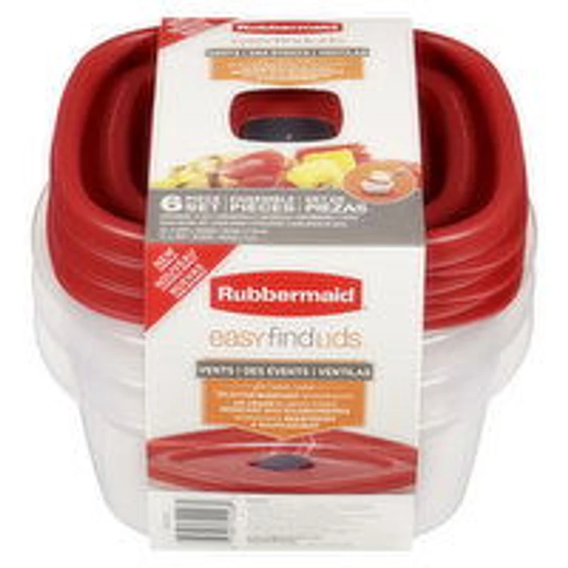 Rubbermaid - Food Storage - Easy Find Lids, 3 Each