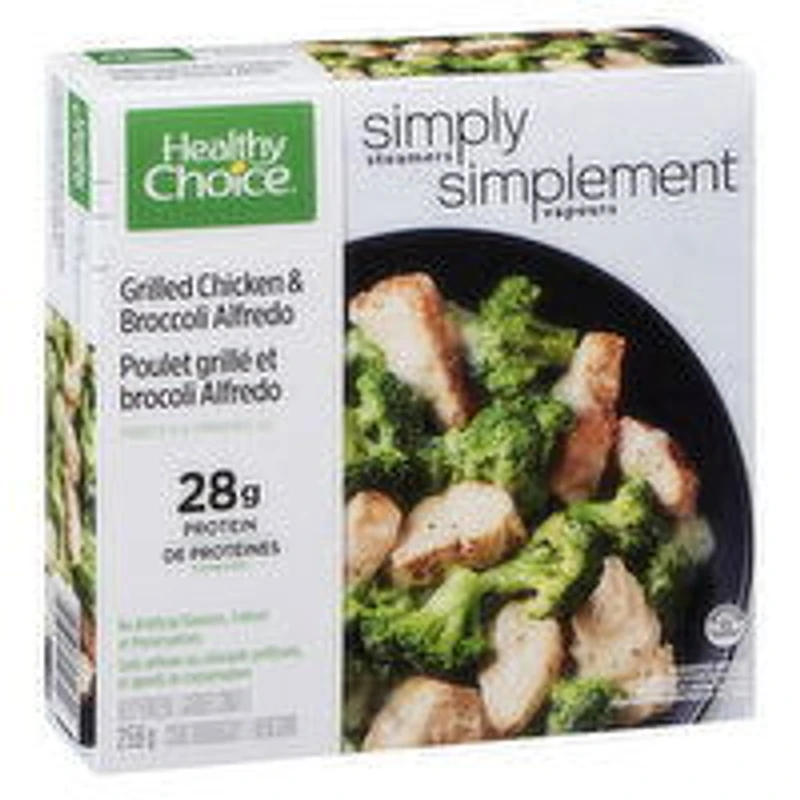 Healthy Choice - Simply Steamers Grilled Chicken & Broccoli Alfredo Frozen Meal, 259 Gram