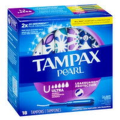 Tampax - Pearl Ultra, Unscented Pocket & Tampons, 18 Each
