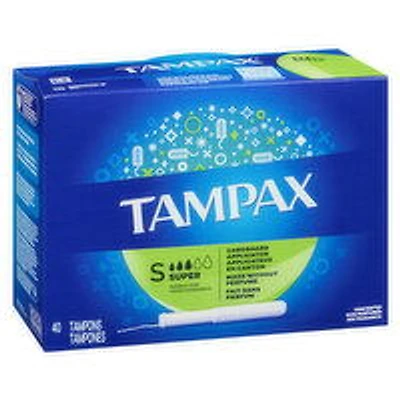 Tampax - Tampons Super - Unscented, 40 Each