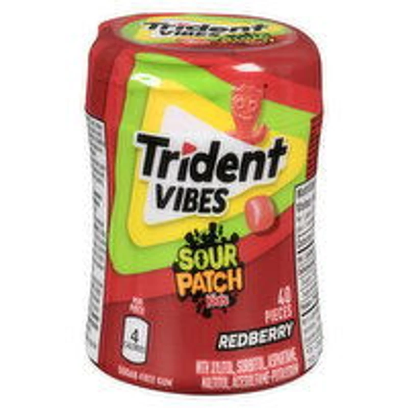Trident - Vibes Sour Patch Kids Redberry, 40 Each