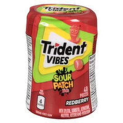 Trident - Vibes Sour Patch Kids Redberry, 40 Each