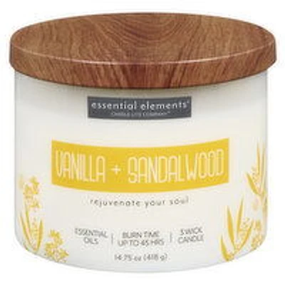 Candle Lite - Candle Vanilla & Sandalwood 14.75 z, 418 Gram