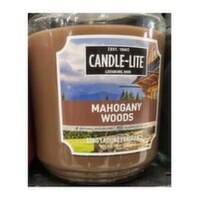 Candle Lite - Candle Lite Mahogany Woods Jar 18oz, 510 Gram