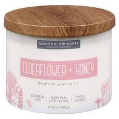 Candle-Lite - Elderflower + Honey Candle Jar, 1 Each
