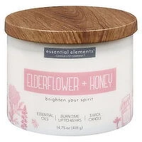 Candle-Lite - Elderflower + Honey Candle Jar, 1 Each